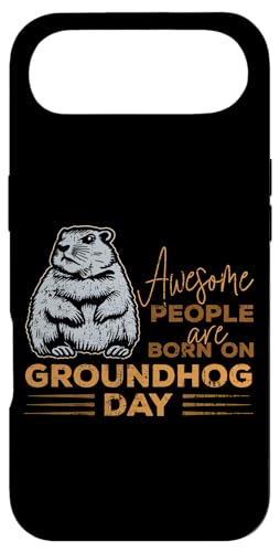 Awesome People Are Born On Groundhog Day �O���E���h�z�b�O �a���� �X�}�z�P�[�X iPhone Air �p