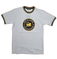 100% Cotton: Soft, breathable fabric for everyday wear Iconic Design: Features Lion of Judah & "Jah Rastafari" circular print Rasta Colour Detail: Contrast red, green & yellow trim on collar and sleeves Regular Fit: Comfortable and true to size with ...