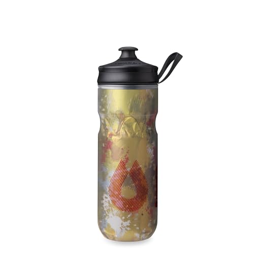Image of HydraPak | Polar Bottle - Polar Sport Insulated Water Bottle - BPA-Free, Sport & Bike Squeeze Bottle with Handle (Splash Gold, 600ml / 20oz)