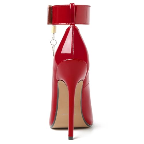 Image of Unisex High Heels for Men and Women 5.5 Inch Stiletto Heels | Round Toe Pumps Sexy Dress Party Shoes