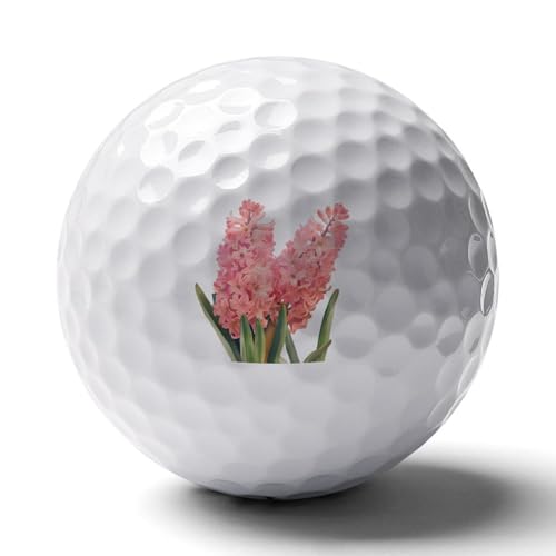 Hyacinth Flower Watercolor Funny Golf Balls Soft Elasticity Feel Printed Golfs Training Ball Outdoor Sports Goods