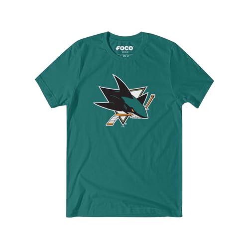 FOCO San Jose Sharks NHL Mens Primary Logo T-Shirt - Marine - L