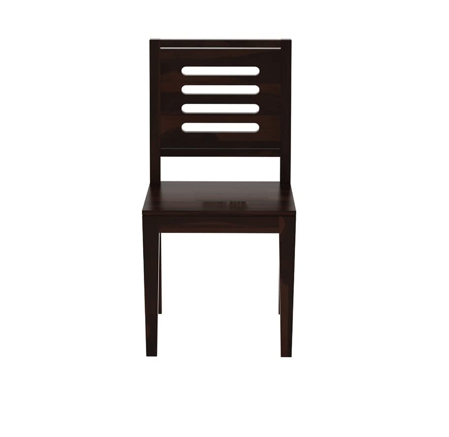 Image of Varsha Furniture Solid Sheesham Wood Dining Chair for Dining Room Set of 2 | Wooden Study Chairs | Multipurpose Chair (Walnut Finish)