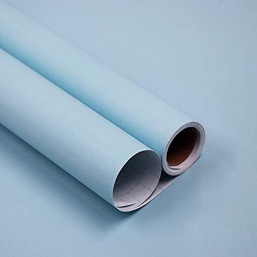Abyssaly Blue Peel And Stick Paper 17.71 In X 118 In Wallpaper Decorative Self-Adhesive Film For Smooth Surfaces, Multiple Colors, Decorative Refurbishment For Rooms And Old Objects #TOP3