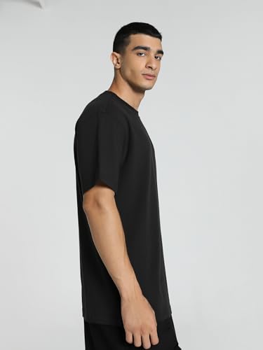 Image of Puma Men Cotton Solid Relaxed Fit T-Shirt