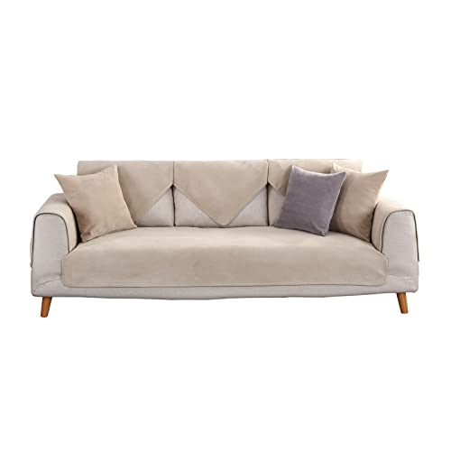 Housse de canapé serrée en tissu stretch jaune de haute qualité - 2