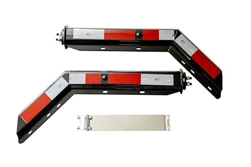 TBOZZ Abgewinkelter Schmutzfänger-Aufhänger mit auffälligem Klebeband, 3,8 cm im Befestigungsbolzenabstand, 76,2 cm Länge