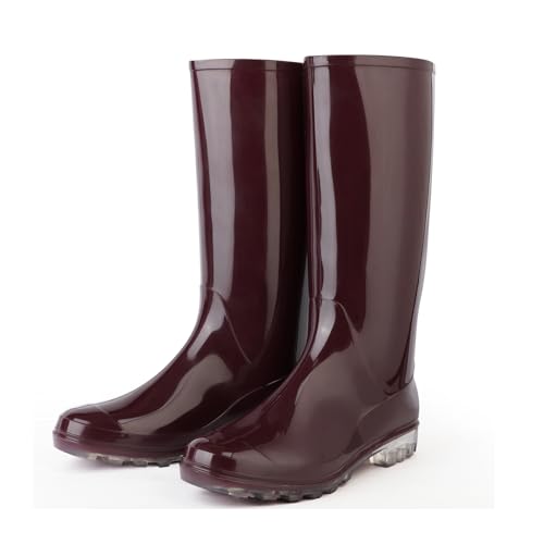 DaeRainy Women's Slip On Rain Boots