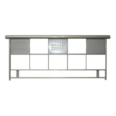 Metal Kingsize Headboard In Alloy Finish Cover