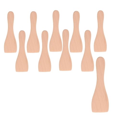 SOS Accessoire Lot de 10 pelles en bois pour Poêlon, spatules raclette Raclette, gril, Wok AS306003 TEFAL