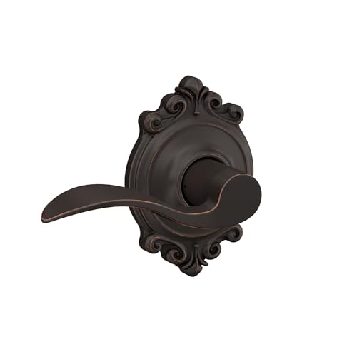 Image of SCHLAGE Brookshire Trim with Accent Hall and Closet Lever, Aged Bronze (F10 ACC 716 BRK)