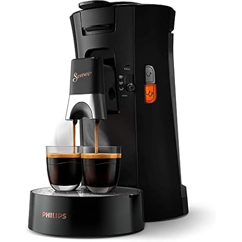 Philips Domestic Appliances Senseo Select CSA240/60 Kaffeepadmaschine - Kaffeestärkewahl Plus, Memo-Funktion, aus recyceltem Plastik, schwarz Cover