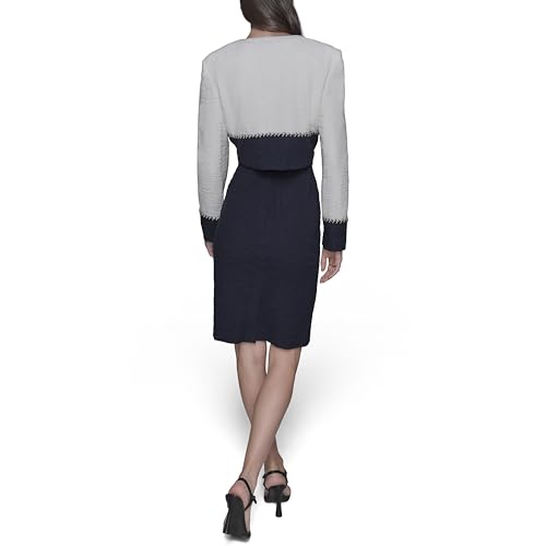 KARL LAGERFELD Women's Long Sleeve Contrasting Colors Jacket4