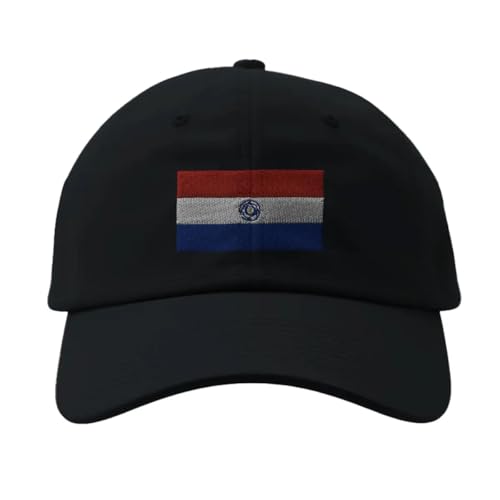 Casquette Drapeau du Paraguay Noir - Chapeau Ajustable pour Homme et Femme