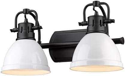 Duncan 8 1/2" High Matte Black White 2-Light Wall Sconce