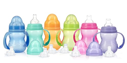 Nuby Non-Drip 3-Stage Wide Neck Bottle to Cup