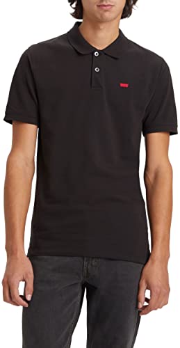 Levi's Slim Housemark Polo Noir pour Homme en Pur Coton