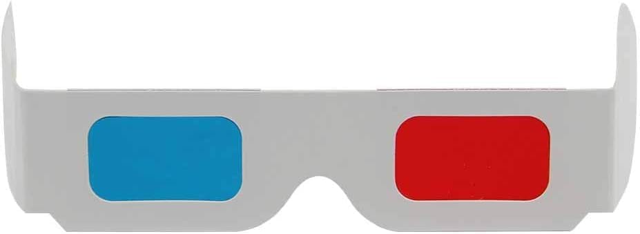 Miniatura 4 de 3 gafas estéreo 3D unisex azules y rojas plegables de cartón 3D para películas, TV, revistas y más inteligentes y atractivos, accesorios