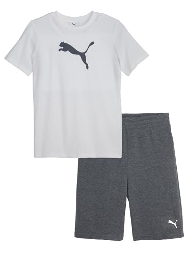 Image of PUMA Kids Graphic T-Shirt & Fleece Short Set (Toddler)