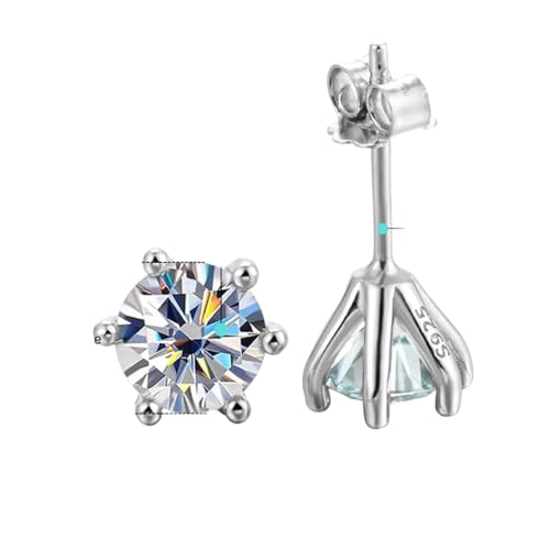 Boucles d'oreilles moissanite en argent 925 éclat d'exception VVS diamant de culture