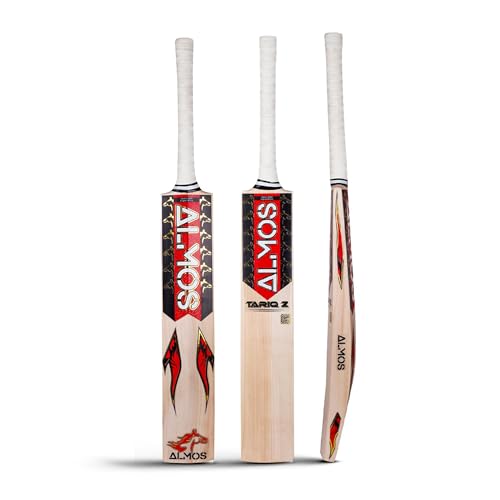 Almos Sports English Willow Cricket Bat – Elite Edition, 9–12 Grains, Lightweight 2.5lbs Short Handle Bat for Adults, Hard Hitting, Training, Practice