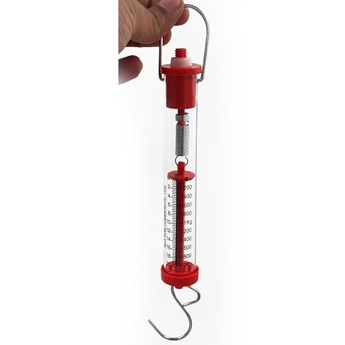Sciencent Pack of 1 Spring Balance Hanging Spring Scale Set (2000g/20N)