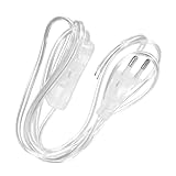 DONFAMDS Transparent Lampenkabel PVC Verlängerungskabel mit Eurostecker und Schalter für Innen und Außen Geeignet für Pendelleuchten Laternen und Weihnachtsbeleuchtung Sicher und Langlebig