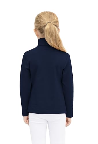 Lilax Girls' Basic Long Sleeve Turtleneck Cotton T-Shirt2