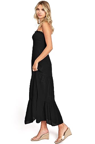 Image of Love Tree Womens Smocked Tube Midi A-Line Dress