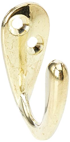 Confezione da 5 Bulk Hardware Limited BH00525 Gancio Singolo Appendiabiti, Bianco, Set di 5 Pezzi