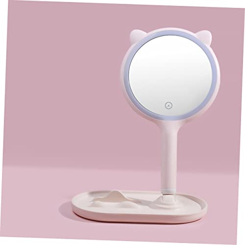 Miroir de maquillage LED tactile et rechargeable USB pour table - 4