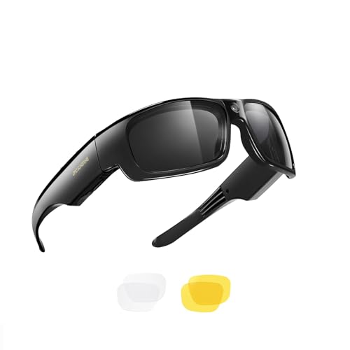 OhO sunshine 32GB Camera Glasses,16M Resolution H.265 1080P Smart Glasses with UV400 Sunglasses Lens for Outdoor Sport,Unisex