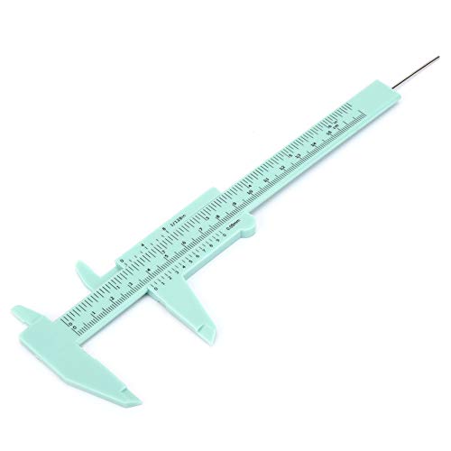 6 Inch Vernier Caliper Double Rule Scale Plastic Vernier Caliper 0.05mm Accuracy for Jewelry Measurement(Green)