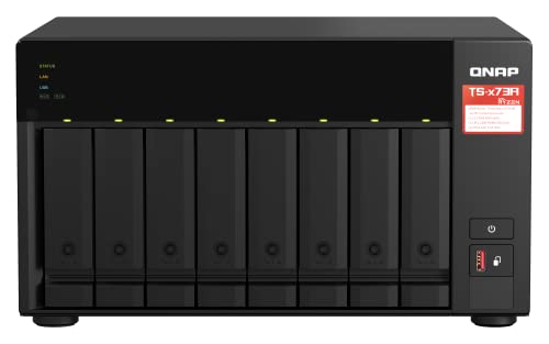 TS-873A-8G QNAP 8-bay NAS AMD Ryzen Embedded V1500B 2.2GHz 8GB 8xSATA 6Gb/s bays 2xM.2 NVMe PCIe Gen3 SSD slots