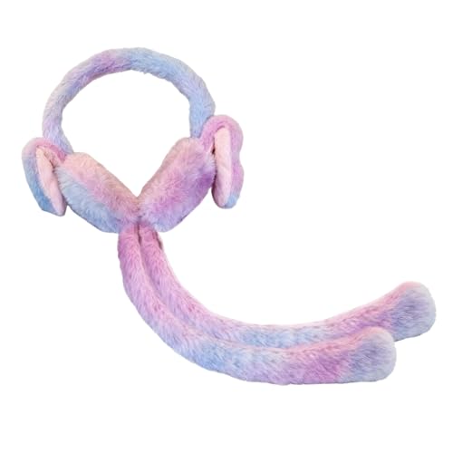 Cache-oreilles lapin en peluche anti-vent et froid