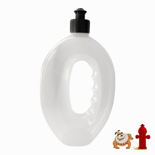 BUYWITHLOVE Botella Pipi Perros con Agarre Único (500ml) – Botella Limpia Pipi Perro Transparente – Botella Pipi Perros Calle – Botella Agua Perro – Accesorios Perro