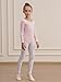 WEGETIT Long Sleeve Black Leotard for Girls Gymnastics Leotards Toddler Dance Ballet Bodysuit (Pink,2-4T)