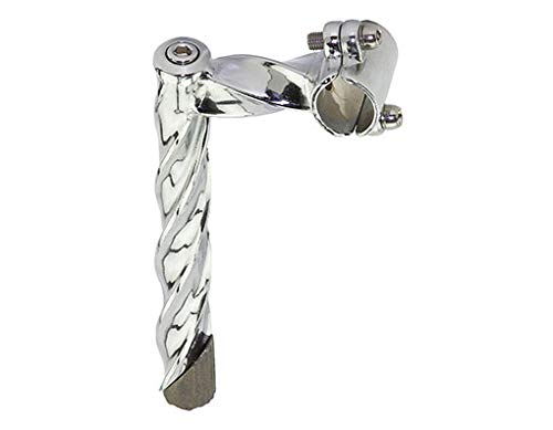 Alta All Twisted Chrome Lowrider Bicycle Stem, Multiple Sizes