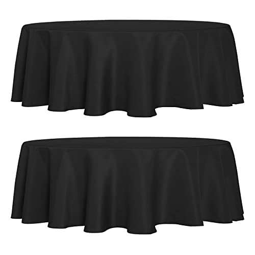 sancua 2 Pack Round Tablecloth 60 Inch Black Table Cloth for Dining Tables by sancua - Used condition - Image 9