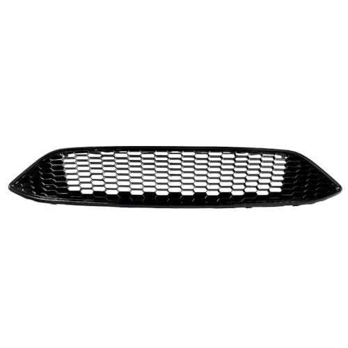 Grille de pare-chocs supérieure avant noir brillant style nid d'abeille Focus 2015