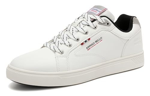 ARRIGO BELLO Zapatos Hombre Vestir Casual Zapatillas Deportivas Running Sneakers Corriendo Transpirable Tamaño 41-46 (Blanco 004,44)