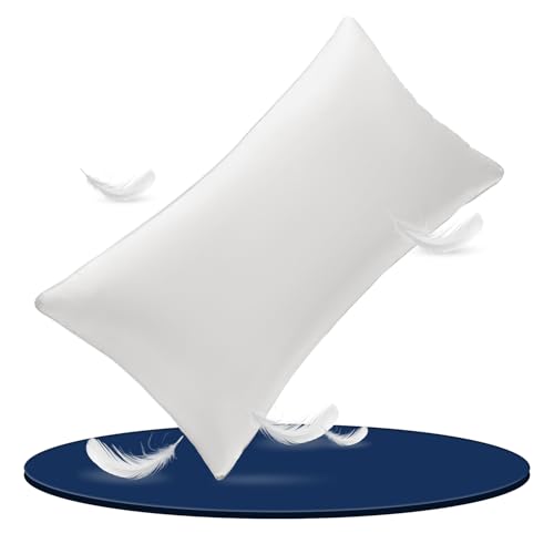 AiAngu Daunenkissen flauschig 40x80 1er - 3-Kammer Design für optimalen Nackenstütz, weiche & atmungsaktive 100% Baumwollbezug, Bettkissen perfekt...