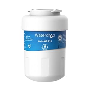 Waterdrop MWF Refrigerator Water Filter, Replacement for GE® Smart Water MWF, MWFINT, MWFP, MWFA, GWF, HDX FMG-1, Kenmore 9991, GSE25GSHECSS, WFC1201, RWF1060, 197D6321P006