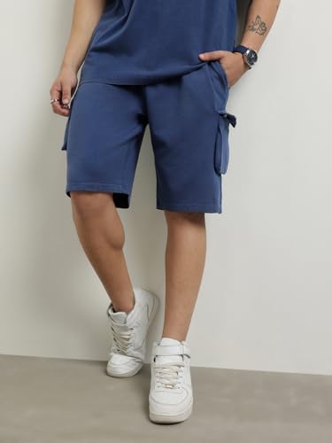 Image of Nobero Oversized Co-ord Set for Men |Cargo Shorts Co ord Set for men | Oversized Fit | Cargo Pockets | Matching Top & Shorts | Casual & Streetwear
