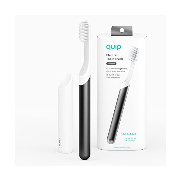 quip Adult Electric Toothbrush Sonic Toothbrush with Travel Cover