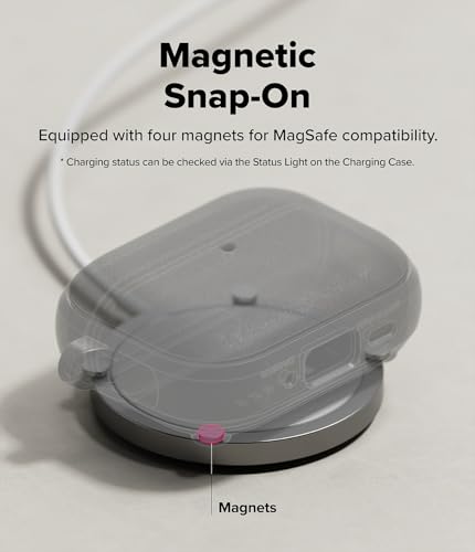 Image of Ringke Onyx Magnetic for Airpods Pro 3 Case with Carabiner [Compatible with MagSafe] Non-Slip Anti-Fingerprint Textured, Shockproof Protective Cover - Black