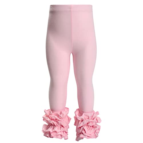 Image of HOOLCHEAN Baby Toddler and Little Girls Cotton Ruffle Leggings