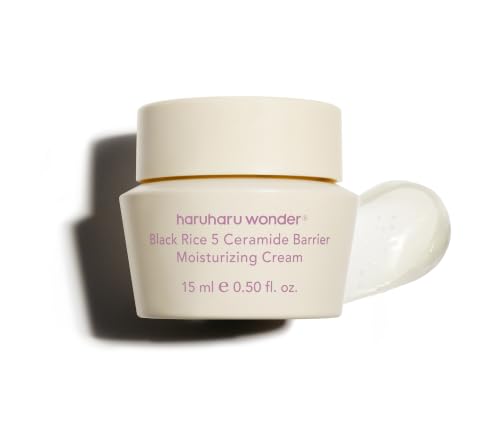 Image of HARUHARU wonder Black Rice 5 Ceramide Barrier Moisturizing Cream 0.50 fl oz, Barrier Repair, Ceramides, Dry Skin Care, Long-Lasting Hydration, Soothing Nourishing, Lightweight, Vegan