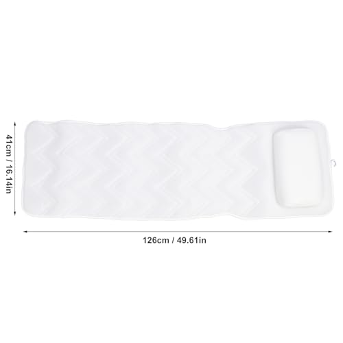 Oreiller de bain ergonomique grand format avec appui-tête 5D - 3