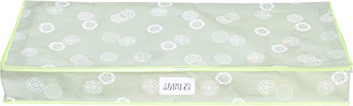 アストロ 着物収納ケース グリーン 和モダン柄 丈夫 防虫剤用ポケット ネームホルダー付き 613-53